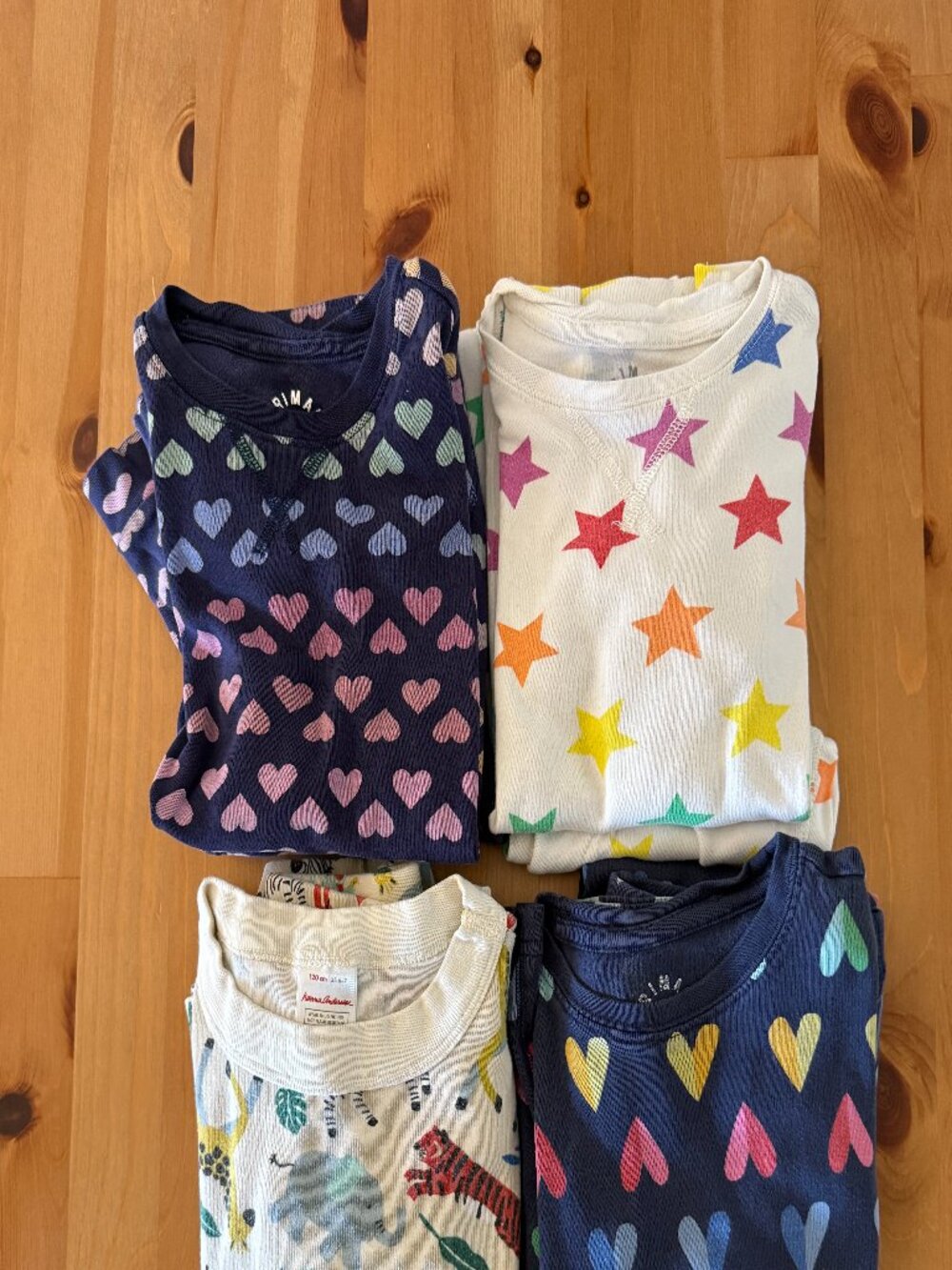 Primary & Hanna Andersson Boys Pajama Sets - Lot of 4 Sets total Sz 6-7